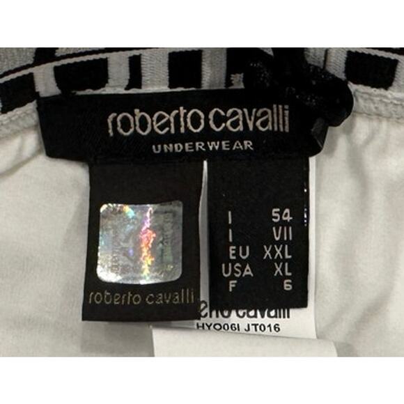 13-64 ROBERTO CAVALLI Men's NWT Cotton Boxer Brief Knitted Panties White XL - Picture 4 of 5